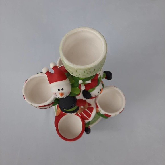 Yankee Candle Circus Snowman Christmas Multiple Tea Light Ceramic Holder - Picture 9 of 12